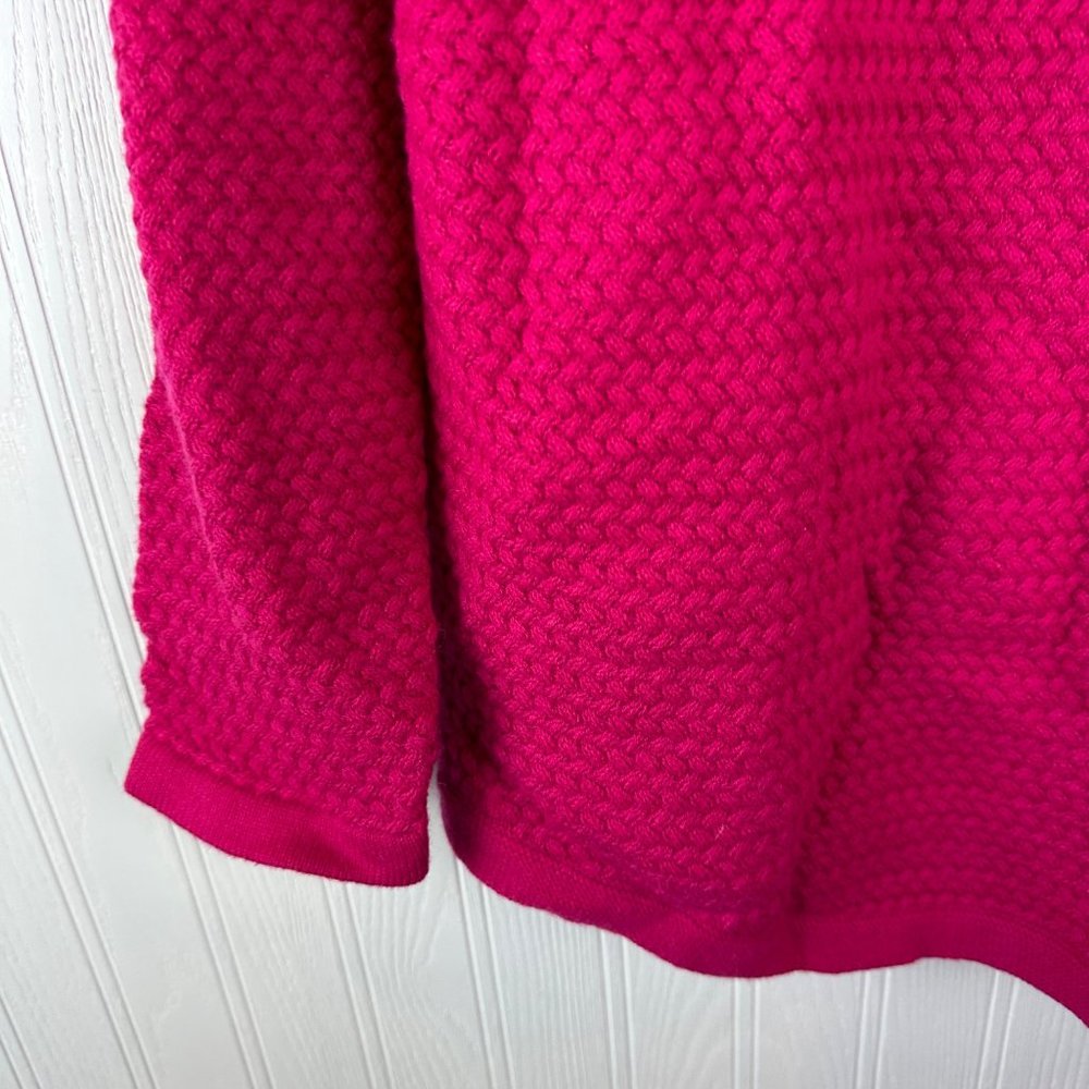 Talbots Sweater Dark Pink Size‎ L Petite Long sleeve Wool Blend - Picture 4 of 5